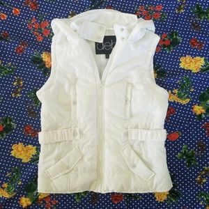 Deb White Hooded Vest | Size M